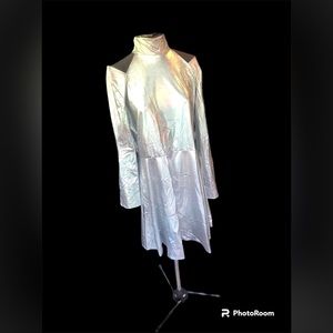 Space Alien Robot Silver Party Dress Costume